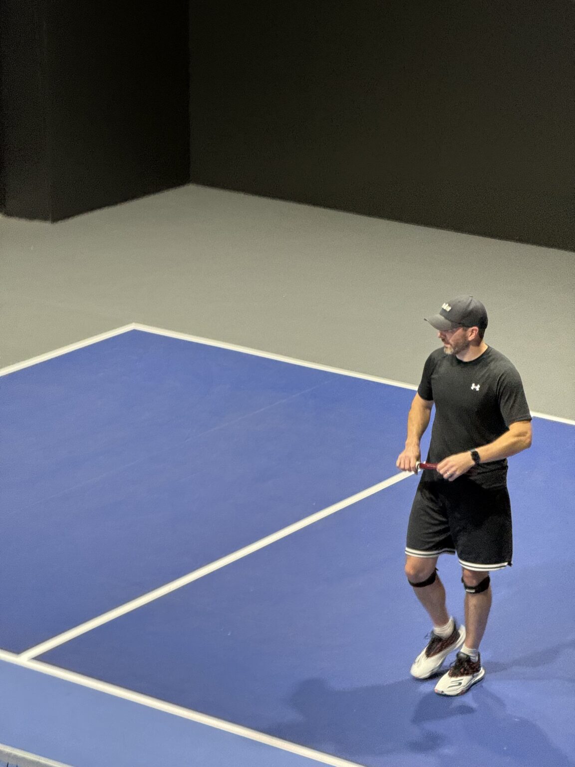 Drew Vachal playing pickleball at The Picklr in Bozeman, Montana